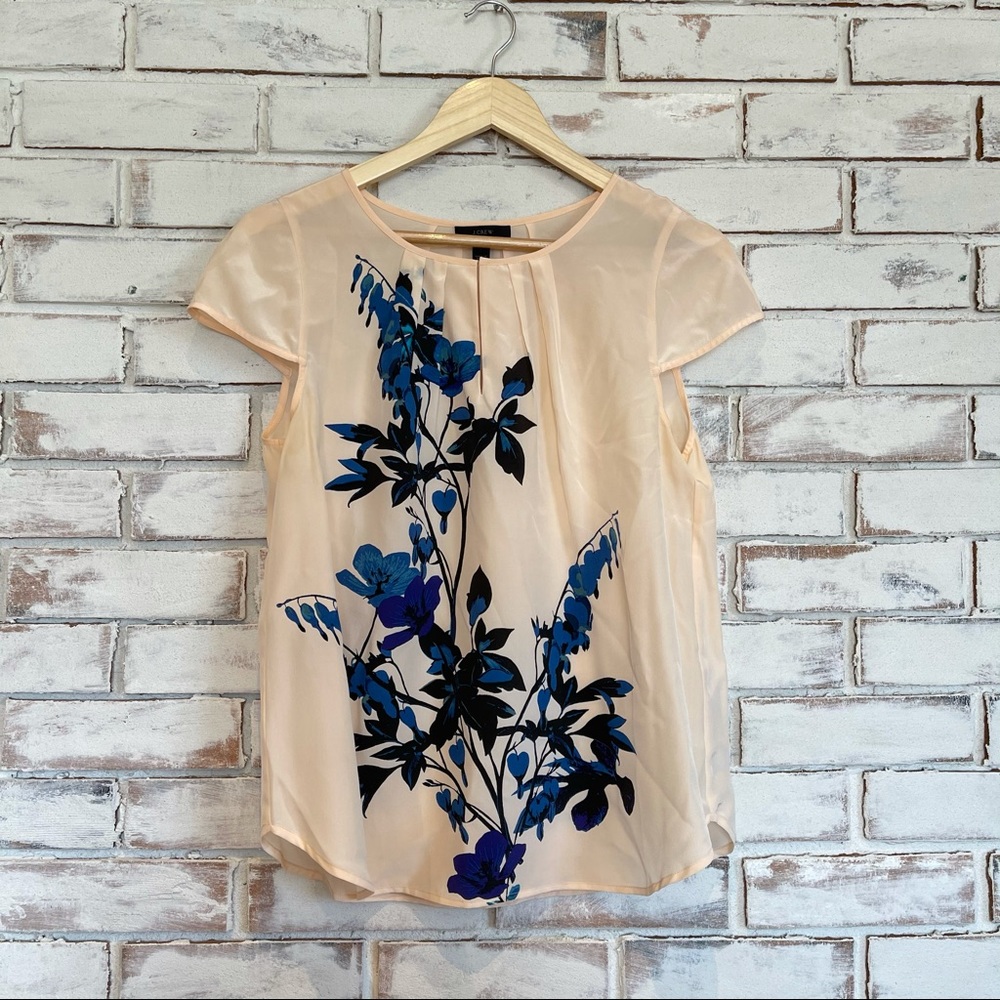 J Crew silk floral top
